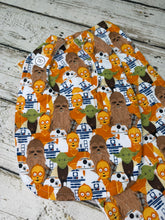 Load image into Gallery viewer, Star Wars print bib and burp cloth set for baby