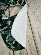 Load image into Gallery viewer, Baby Shower Gift Set / Bib Burp Cloth / Michigan State Spartans