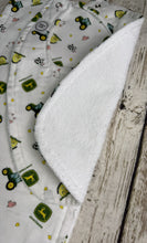 Load image into Gallery viewer, Baby Shower Gift Set / Burp Cloth Bib Set / Baby Boy Gift / Farm / John Deere