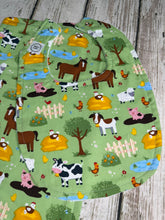 Load image into Gallery viewer, Baby Shower Gift Set / Burp Cloth Bib Set / Baby Gift Neutral / Farm Animals