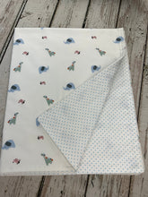 Load image into Gallery viewer, Baby Blanket Neutral Bib Burp Cloth / Elephant Baby Blanket / Neutral Baby Shower Gift