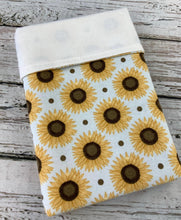 Load image into Gallery viewer, Baby Girl Blanket Farm Animals / Baby Girl Blanket Sunflowers / Baby Shower Gift Girl / Sweet Sunflower Collection / Swaddle Blanket