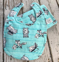 Load image into Gallery viewer, Baby Boy Bib Burp Cloth Set / Bear Baby Bib / Woodland Animals Burp Cloth / Woodland Animals Nursery / Baby Shower Gift