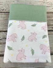 Load image into Gallery viewer, Baby Girl Blanket Farm Animals / Baby Girl Blanket Sunflowers / Baby Shower Gift Girl / Sweet Sunflower Collection / Swaddle Blanket