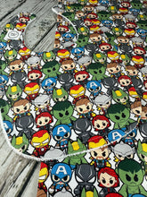 Load image into Gallery viewer, Baby Boy Bib Burp Cloth Gift Set Avengers / Super Hero Baby Burp Cloth Bib / Avengers burp cloth / Baby Shower Gift
