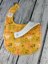 Load image into Gallery viewer, Baby Bib Burp Cloth Set Disney Lion King / Neutral Baby Bib Burp Cloth / Disney Baby / Lion King Gift Set / Baby Shower Gift