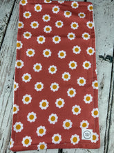 Load image into Gallery viewer, Baby Girl Burp Cloth Bib Set / Baby Girl Burp Cloth Bib Boho Daisy / Baby Shower Gift