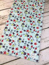 Load image into Gallery viewer, Baby Shower Gift Set / Burp Cloth Bib Set / Baby Girl Gift / Pink Blue Floral
