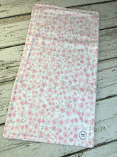Load image into Gallery viewer, Baby Shower Gift Set / Baby Girl Burp Cloth Set / Pink Bunny Burp Cloth / Pink Floral Baby Set