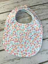 Load image into Gallery viewer, Baby Shower Gift Bib Set / Set of 2 Bibs / Baby Girl Bib Set / Pink Green Floral