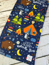 Load image into Gallery viewer, Baby Shower Gift Set / Burp Cloth Bib Set / Baby Boy Gift / Camping Bears