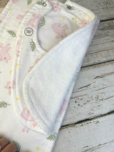 Load image into Gallery viewer, Baby Shower Gift Set / Burp Cloth Bib Set / Baby Girl Gift / Pigs