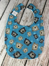 Load image into Gallery viewer, Baby Shower Gift / Boy Bib Set Blue Bears / Bear Baby Bibs / New Baby Gift / Bib Set of 2