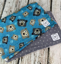 Load image into Gallery viewer, Baby Shower Gift Set / Baby Boy Burp Cloth Set / Bear Burp Cloth / Woodland Animal Burp Cloth