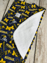 Load image into Gallery viewer, Baby Shower Gift Set / Bib Burp Cloth / U of M / University of Michigan
