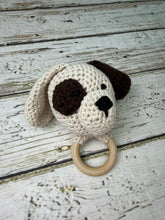 Load image into Gallery viewer, Crochet Baby Teether Rattle Dog
