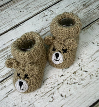 Load image into Gallery viewer, Bear Baby Booties / Baby Shoes

