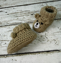 Load image into Gallery viewer, Bear Baby Booties / Baby Shoes
