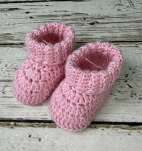 Load image into Gallery viewer, Pink Baby Girl Booties / Baby Girl Shoes
