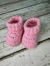 Load image into Gallery viewer, Pink Baby Girl Booties / Baby Girl Shoes
