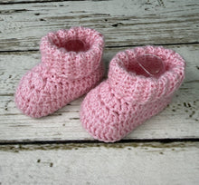 Load image into Gallery viewer, Pink Baby Girl Booties / Baby Girl Shoes
