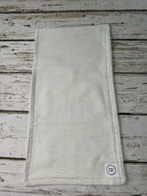 Load image into Gallery viewer, tan white stripe burp cloth
