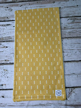 Load image into Gallery viewer, burp cloths for baby girl with gold  triangles
