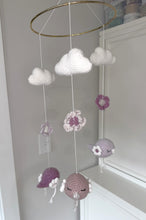 Load image into Gallery viewer, Crochet Baby Mobile / Birds / Baby Girl Nursery Decor

