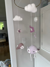 Load image into Gallery viewer, Crochet Baby Mobile / Birds / Baby Girl Nursery Decor
