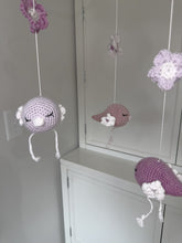 Load image into Gallery viewer, Crochet Baby Mobile / Birds / Baby Girl Nursery Decor
