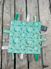 Load image into Gallery viewer, Baby gender neutral minky tag blanket lovey / sweet dreams / baby girl or boy shower gift
