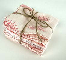 Load image into Gallery viewer, Luxurious Baby Washcloths Muslin Gauze Set of 3 Pink Rainbows / Baby Girl Gift
