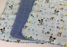 Load image into Gallery viewer, Luxurious Baby Washcloths Muslin Gauze Set of 3 Mickey Mouse / Baby Boy Gift
