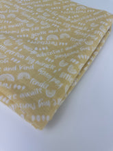 Load image into Gallery viewer, Baby Swaddle Blanket Yellow/ Neutral Baby Swaddle Blanket / Muslin Guaze Baby Blanket / Baby Shower Gift / Yellow Swaddle
