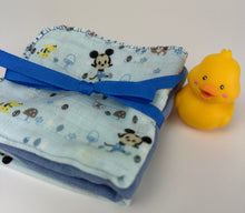 Load image into Gallery viewer, Luxurious Baby Washcloths Muslin Gauze Set of 3 Mickey Mouse / Baby Boy Gift

