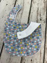 Load image into Gallery viewer, Baby Girl Blanket Burp Cloth Bib / Boho Floral Blanket / Boho Bib / Boho Burp Cloth / Pink and Blue Floral/ Baby Shower Gift
