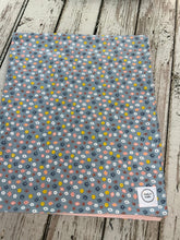 Load image into Gallery viewer, Baby Girl Blanket Burp Cloth Bib / Boho Floral Blanket / Boho Bib / Boho Burp Cloth / Pink and Blue Floral/ Baby Shower Gift
