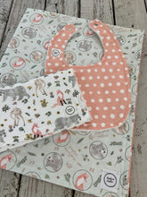 Load image into Gallery viewer, Baby Girl Minky Blanket / Woodland Animals Baby Blanket / baby shower gift / Nature Vibes Collection
