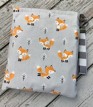 Load image into Gallery viewer, Diaper Clutch Changing Pad Pouch / Fox Diaper Bag / Small Travel Diaper Bag / Baby Shower Gift / Baby Boy Gift
