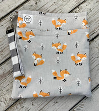 Load image into Gallery viewer, Diaper Clutch Changing Pad Pouch / Fox Diaper Bag / Small Travel Diaper Bag / Baby Shower Gift / Baby Boy Gift
