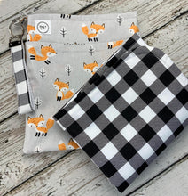 Load image into Gallery viewer, Diaper Clutch Changing Pad Pouch / Fox Diaper Bag / Small Travel Diaper Bag / Baby Shower Gift / Baby Boy Gift
