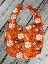 Load image into Gallery viewer, Clemson Tigers Baby Boy Bib Burp Cloth Gift Set / Clemson football baby / Clemson Bib Burp cloth / Clemson  clothing/ Baby Shower Gift
