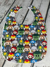 Load image into Gallery viewer, Baby Boy Bib Burp Cloth Gift Set Avengers / Super Hero Baby Burp Cloth Bib / Avengers burp cloth / Baby Shower Gift
