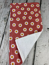 Load image into Gallery viewer, Baby Girl Burp Cloth Bib Set / Baby Girl Burp Cloth Bib Boho Daisy / Yellow Dot / Baby Shower Gift
