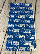 Load image into Gallery viewer, Baby Boy Bib Burp Cloth Gift Set Detroit Lions  / Detroit Lions Baby Bib / Football Bib / Baby Shower Gift
