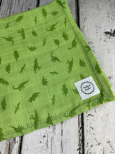 Load image into Gallery viewer, Baby Boy Swaddle Blanket / Baby Dinosaur Swaddle Blanket / Muslin Guaze Baby Blanket / Baby Shower Gift
