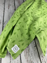Load image into Gallery viewer, Baby Boy Swaddle Blanket / Baby Dinosaur Swaddle Blanket / Muslin Guaze Baby Blanket / Baby Shower Gift
