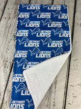 Load image into Gallery viewer, Baby Boy Bib Burp Cloth Gift Set Detroit Lions  / Detroit Lions Baby Bib / Football Bib / Baby Shower Gift
