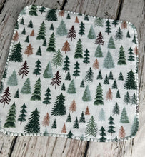 Load image into Gallery viewer, Luxurious Baby Washcloths Muslin Gauze Set of 3 Green Trees / Neutral Baby Gift
