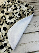 Load image into Gallery viewer, Baby Shower Gift Set / Burp Cloth Bib Set / Baby Boy Gift / Soccer Sports
